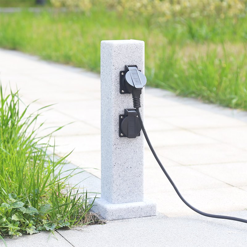 Vertical power socket PE water - đánh giá và giá Outdoor Power Outlet Weatherproof
