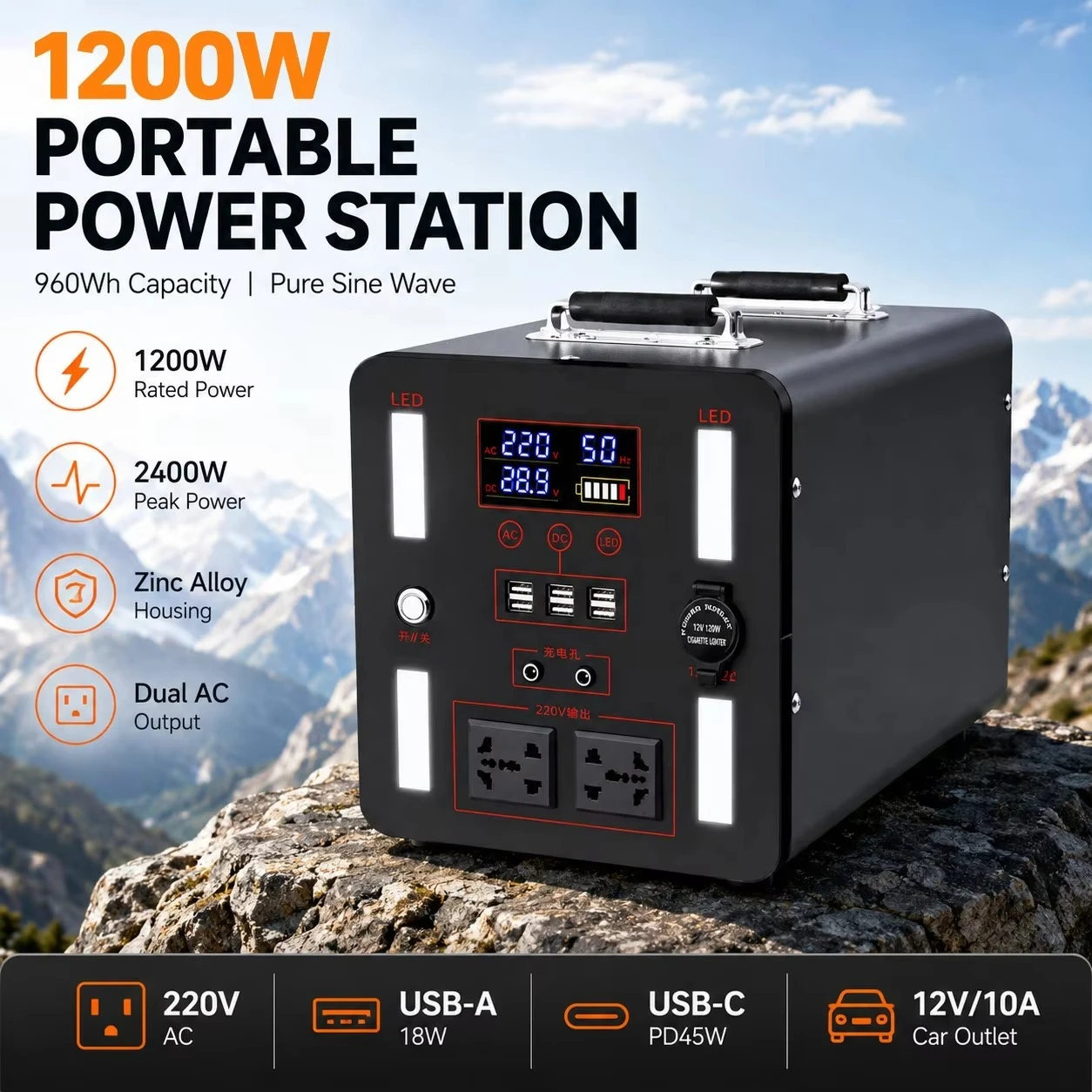 RR Professional 1200W Portable - đánh giá và giá Outdoor Power Bank With Ac Outlet