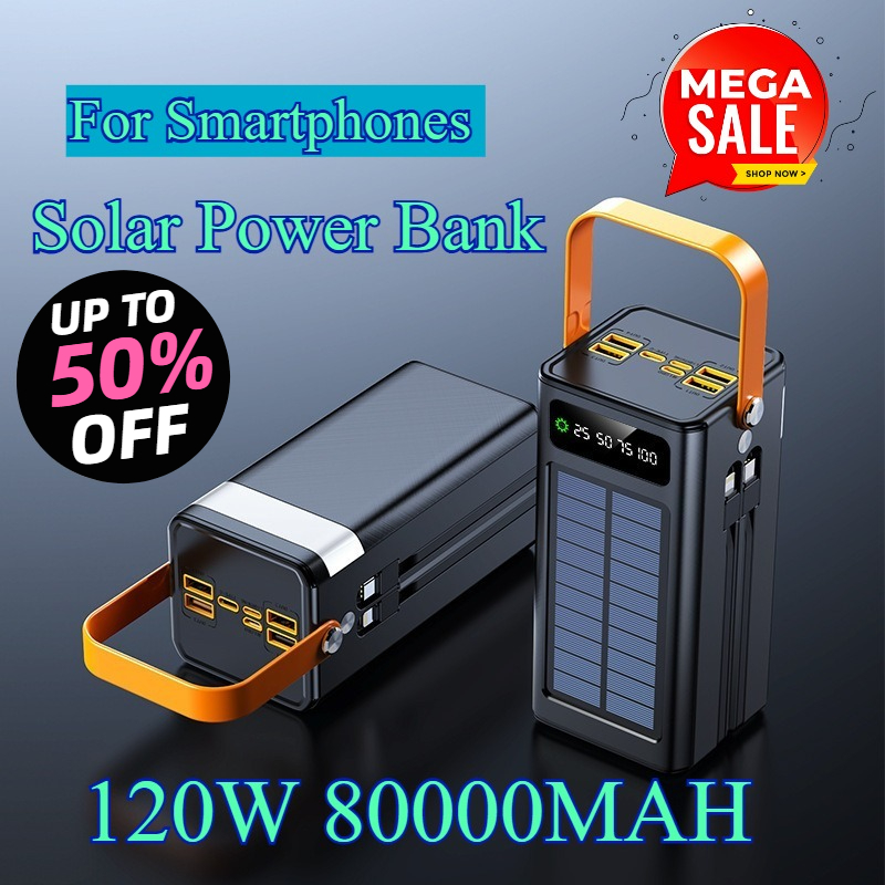 80000mAh Solar Power Bank 120W - đánh giá và giá Outdoor Power Lead