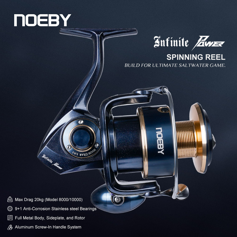 Noeby Infinite Power Spinning  - đánh giá và giá Outdoor Power Reel