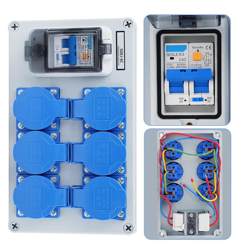 6 Pin Wall Distributor IP54 Co - đánh giá và giá Outdoor Power Distributors