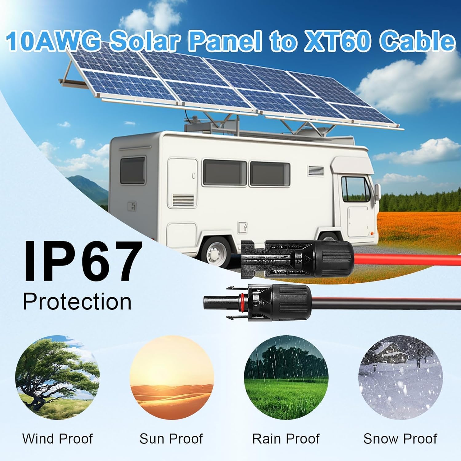 Solar Connector to XT60 Cable  - đánh giá và giá Outdoor Power Extension