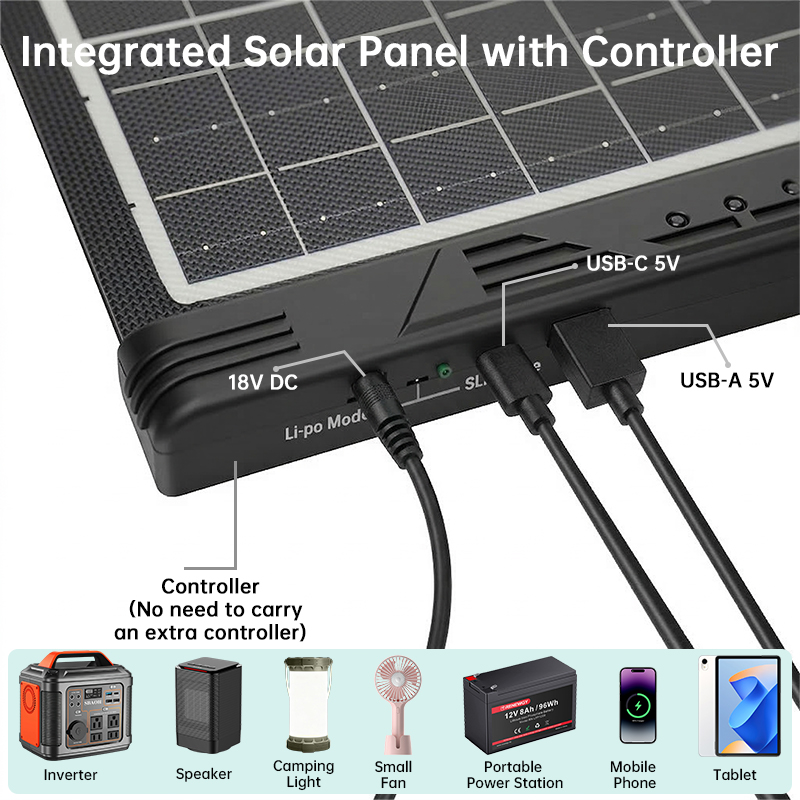 40W 18V Foldable Solar Panel w - đánh giá và giá Outdoor Power Lead