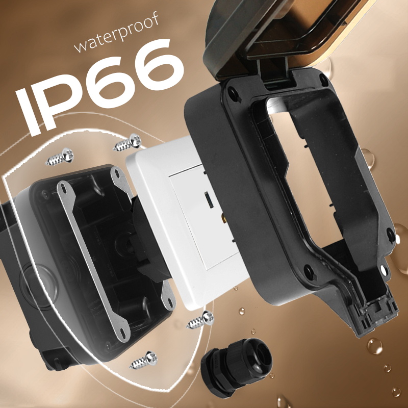 Avoir IP66 Wall Waterproof Soc - đánh giá và giá Outdoor Power Outlet Weatherproof