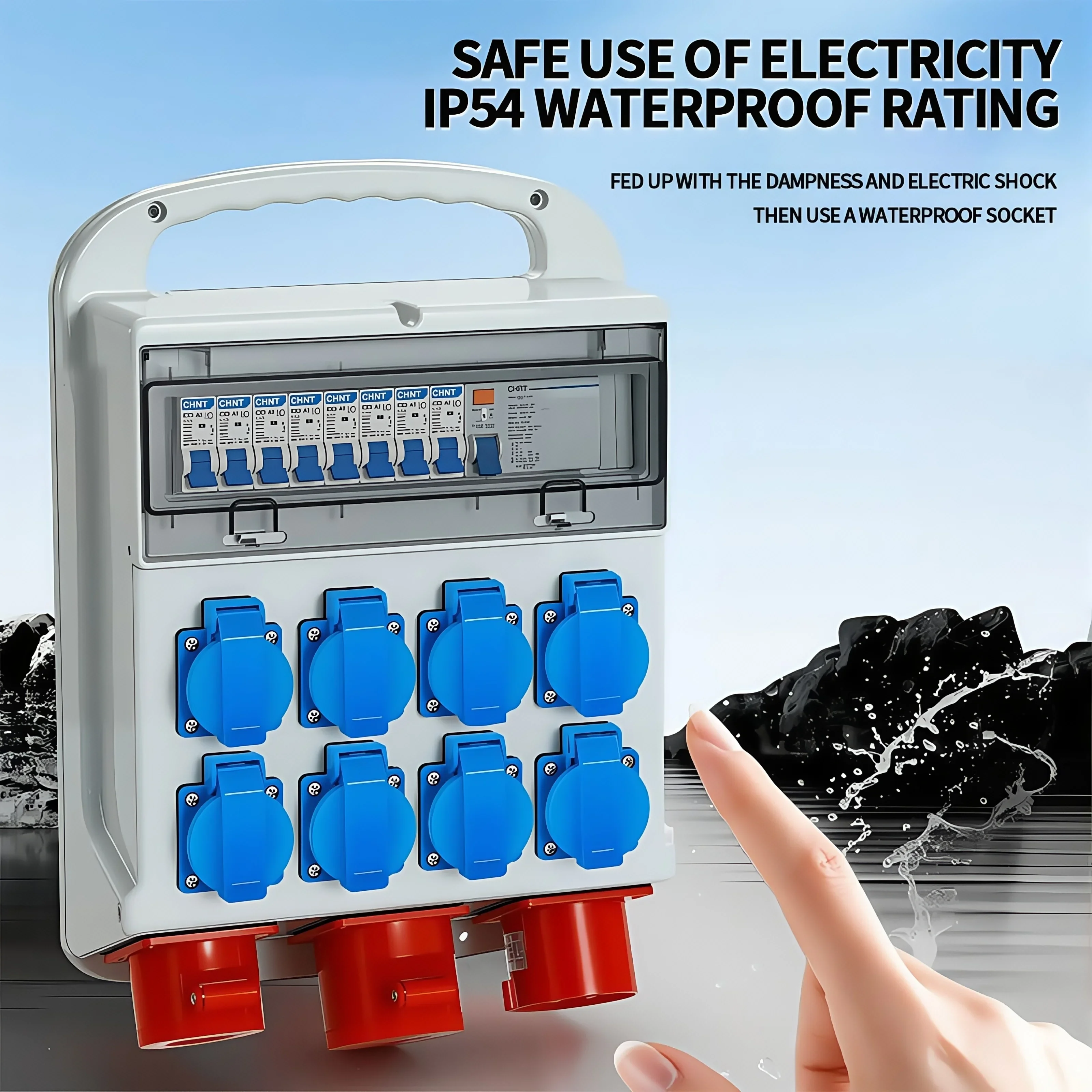 IP54 16A Waterproof Industrial - đánh giá và giá Outdoor Power Outlet Weatherproof