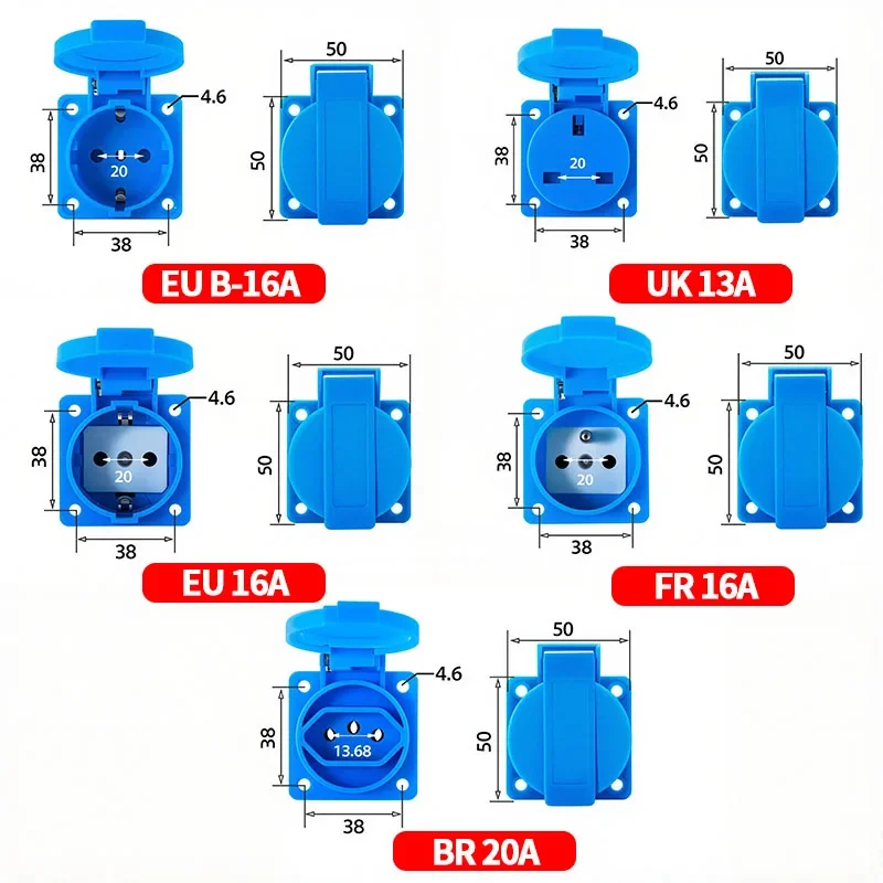 IP54 16A Waterproof Industrial - đánh giá và giá Outdoor Power Outlet Weatherproof
