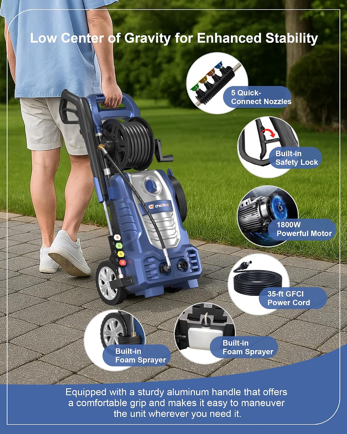 2070 PSI Electric Pressure Was - đánh giá và giá Outdoor Power Reel