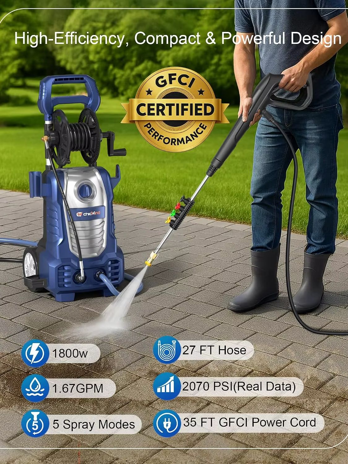 2070 PSI Electric Pressure Was - đánh giá và giá Outdoor Power Reel