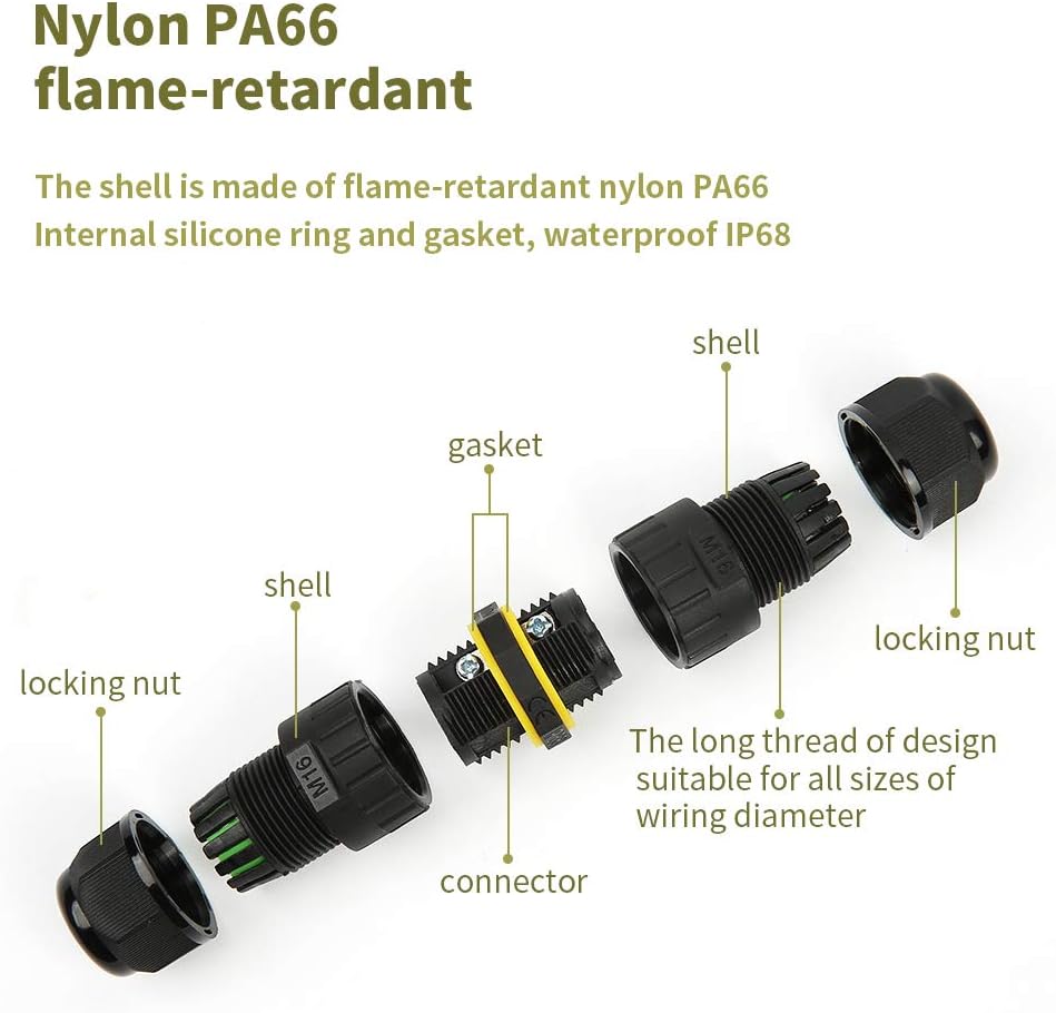 M16 2PIN 3PIN IP68 Waterproof  - đánh giá và giá Outdoor Power Wire