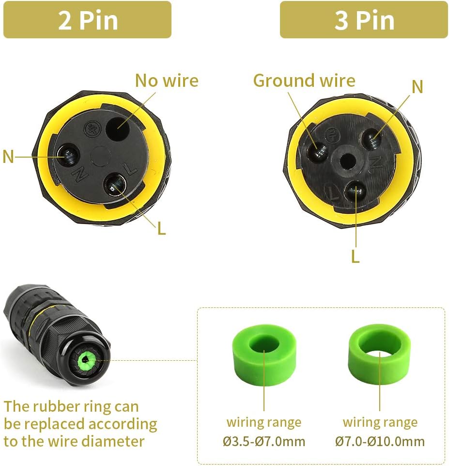 M16 2PIN 3PIN IP68 Waterproof  - đánh giá và giá Outdoor Power Wire