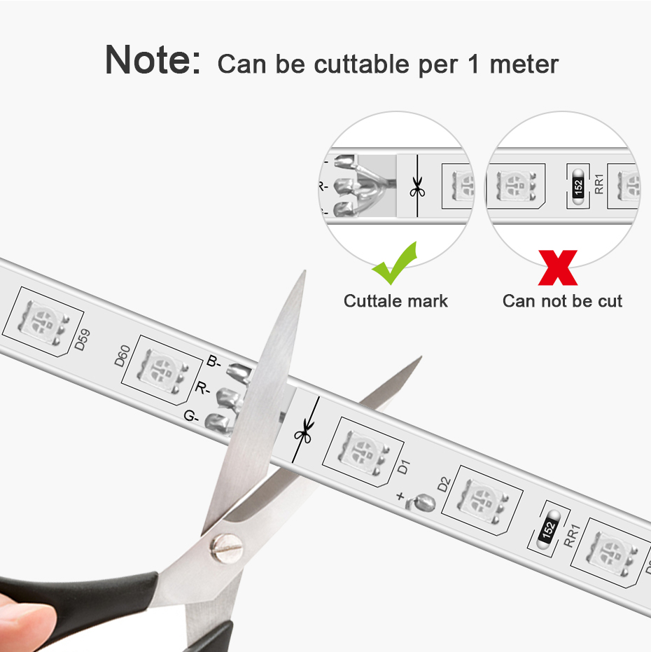 1m-50m 220V RGB LED Strip 5050 - đánh giá và giá Outdoor Power Strip Weatherproof